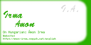irma amon business card