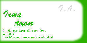 irma amon business card